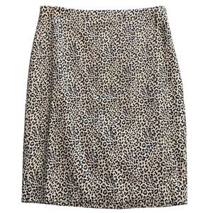 J. Crew Black and Cream Pencil Skirt Knee-Length Casual